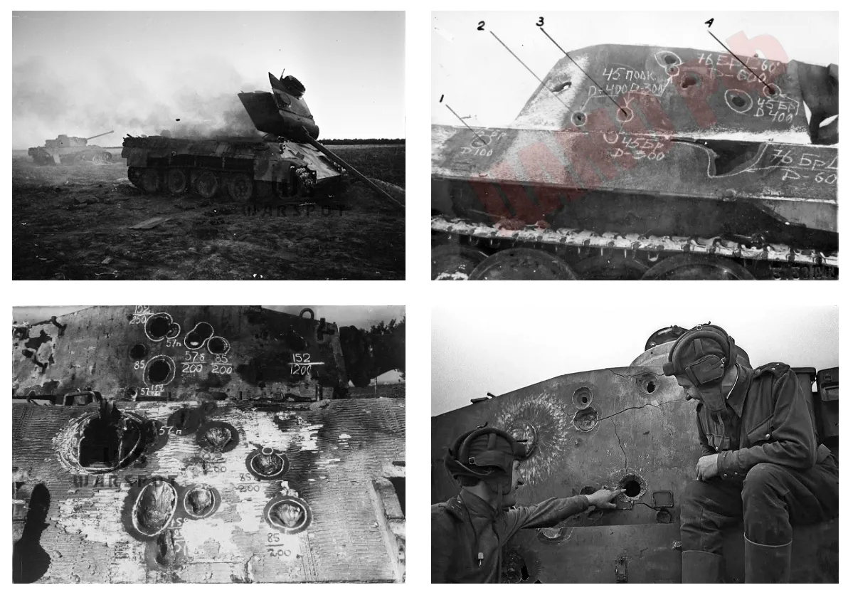 Panthere, Tiger 1 și Tiger 2 distruse